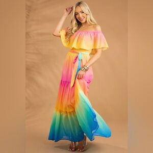 Flying Tomato Rainbow Maxi Dress